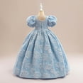 thumbnail image 5 of Diufon Puffy Princess Dress for 5-14 Years Girl Lace Mesh Layered Rompers Skirt Birthday Middle-Age Dresses (9-10 Years, Blue), 5 of 9