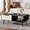 Black, variant on REKHH Modern Wooden Coffee Table with Storage, Minimalist Hallway Mid Century Cocktail Table for Living Room Apartment Reception, Oak