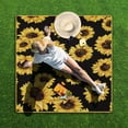thumbnail image 3 of 80”x 80”Extra Large Sunflower Picnic Blankets Waterproof Foldable Beach Blanket Sandproof,3-Layer Thicking Outdoor Packable Blanket for Camping, Park, Beach, Grass, Indoors, 3 of 6