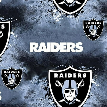 NFL Oakland Raiders Fleece Fabric, per Yard