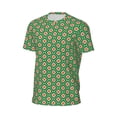 thumbnail image 6 of Wukai 60s and 70s Style Print Men's Short-Sleeved Mesh T-Shirt,Quick-Dry Short Sleeve Workout T-Shirt-Large, 6 of 8