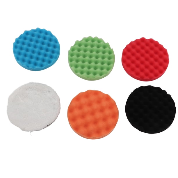 Herramientas de limpieza de automóviles, kit de esponjas para pulir de 7 pulgadas, almohadillas para pulir esponjas automotrices, características mejoradas