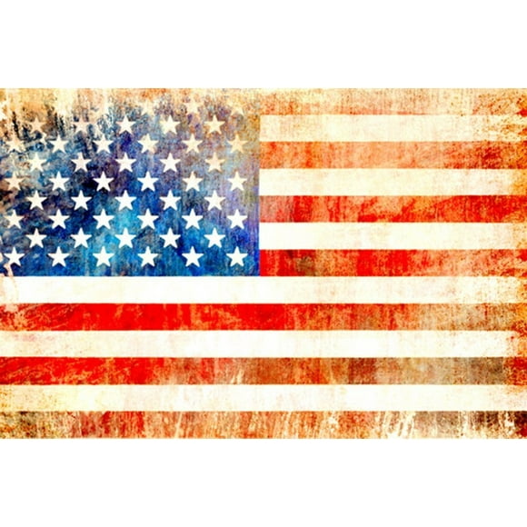 YUSDECOR 7x5ft National Flag Stars Stripes Photography Indoor Backdrop Prop Photo Background