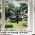 thumbnail image 5 of Stained Glass Window Hanging Dragonfly Suncatcher for Home Wall Art Outdoor Garden Decor Housewarming Gift 1 Count Clear, 5 of 7
