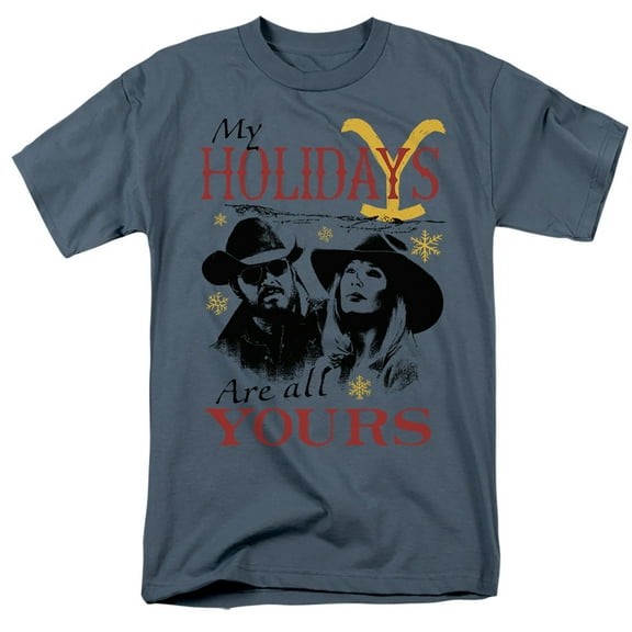 Yellowstone Christmas My Holidays Are All Yours - Dark Unisex Adult T Shirt, Slate, Medium