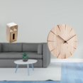 thumbnail image 2 of caja de pañuelos,Funda para caja de pañuelos de cuero sintético para dormitorio,Reloj de pared redondo,Reloj de pared de madera maciza para decoración de sala de estar,Reloj de pared de, 2 of 8
