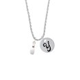 thumbnail image 2 of Delight Jewelry Silvertone Bowling Pin Silvertone Script Initial Disc - Y - Charm Necklace, 20"+3", 2 of 4