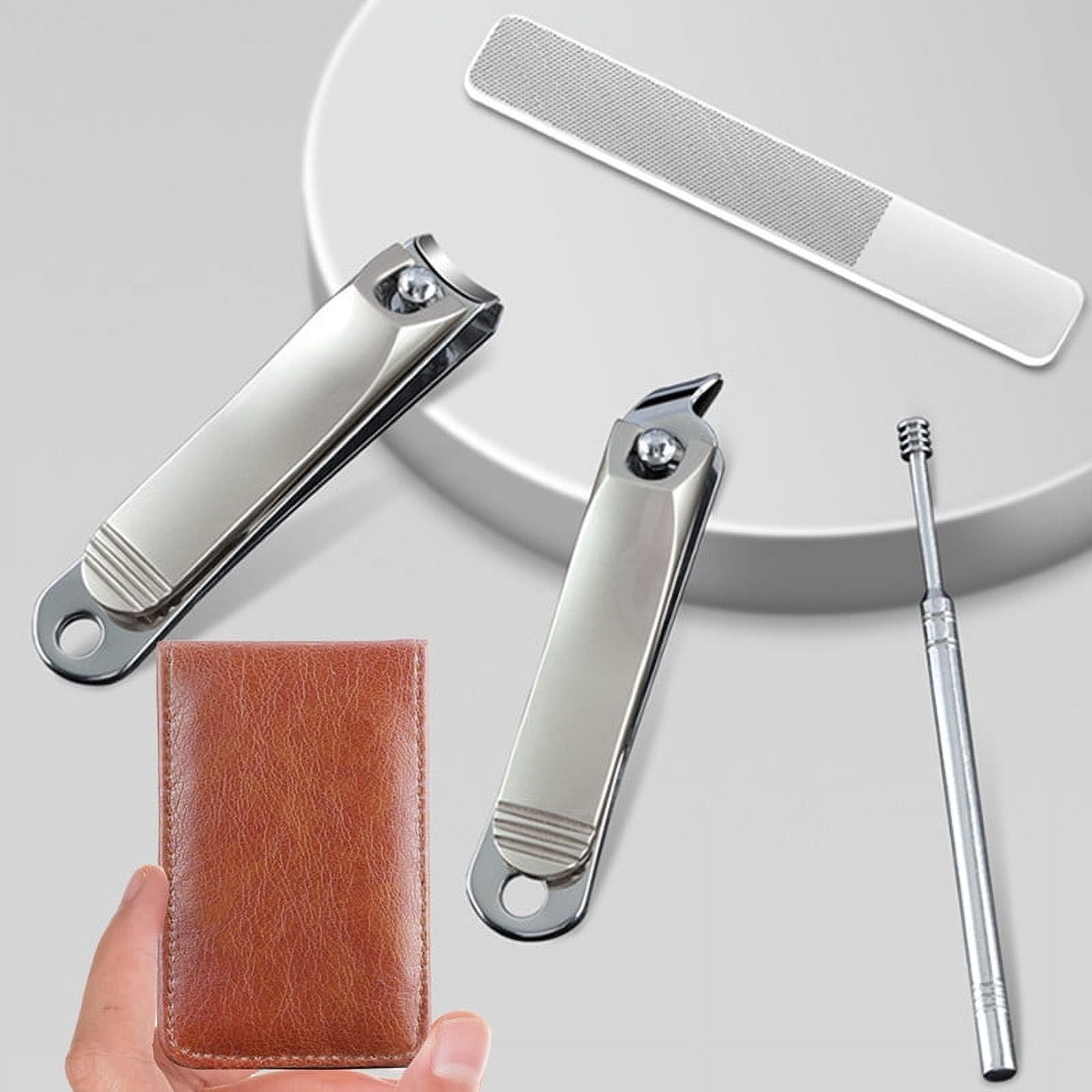 yueXinCh 4 Pcs/Set Nail Cutter Set with Bag for Manicure and Pedicure
