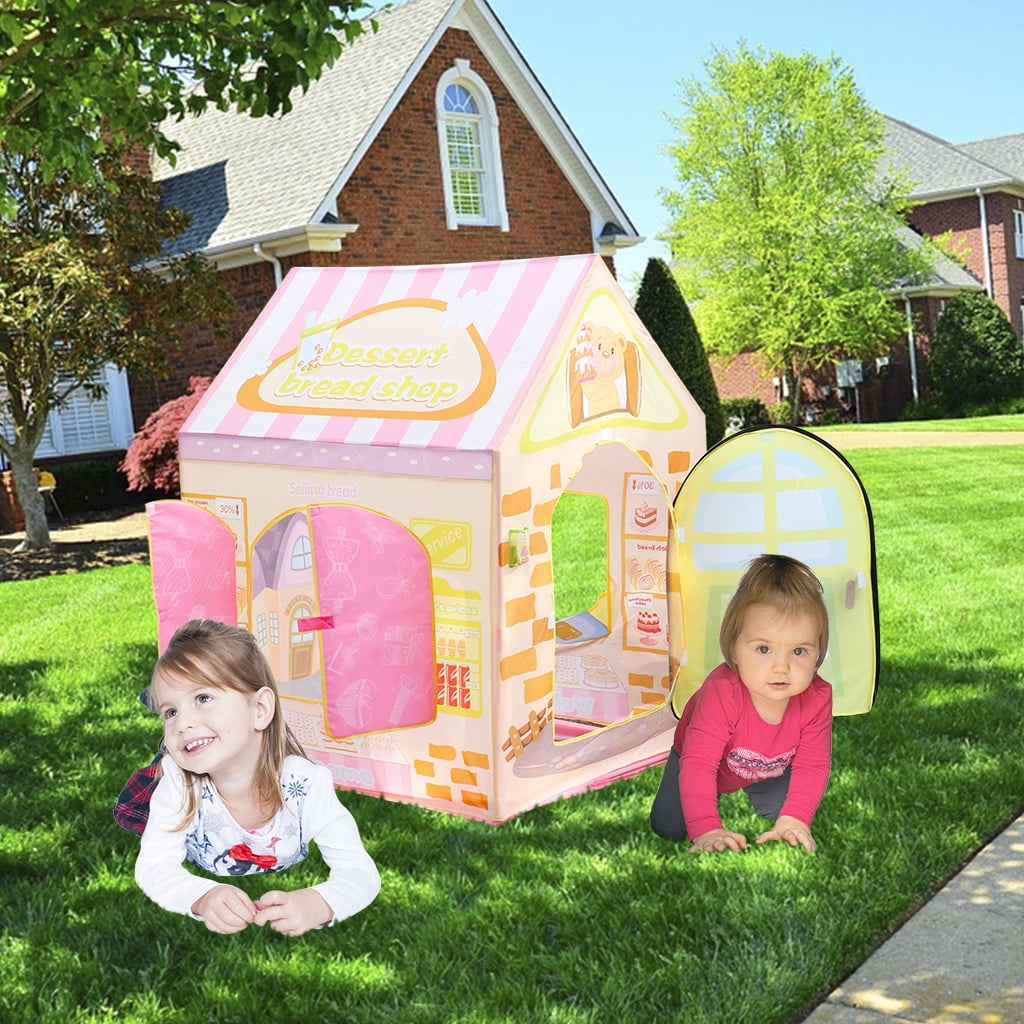 Kids Mini Pop Up Tent Food Shop Toys Indoor Outdoor Play Town Fun ...