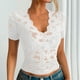thumbnail image 4 of mfyjkho Tops Deportivos Para Mujer, Vestido Informal De Manga Corta Con Escote Redondo Y Hombros Descubiertos Para Mujer Tops Para Hacer Ejercicio Xxl, 4 of 8
