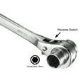 thumbnail image 3 of Uxcell 19×22mm Hexagon Scaffold Podger Ratchet Spanner Ratcheting Socket Wrench, 3 of 5