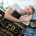 thumbnail image 2 of 70th Blanket 60 x 50 inch, 70th Birthday Gifts for Men, Best Gifts for 70 Year Old Man, 70 Year Old Birthday Gifts for Men, 1954 Birthday Gifts for Dad, Mens 70 th Birthday Gift Ideas, 2 of 6