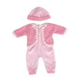 thumbnail image 3 of Trajes Y Accesorios de Ropa de Muñeca, con Sombrero, Dibujos Animados de Ropa Casual, Accesorios de Ropa de Muñeca Bebé, para Juegos, Cumpleaños, Rosado Macarena traje de muñeca, 3 of 7