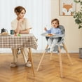 thumbnail image 2 of Patiojoy 3 in 1 High Chairs for Babies and Toddlers, Eat and Grow Convertible Highchair with Foot Rest Grey, 2 of 9