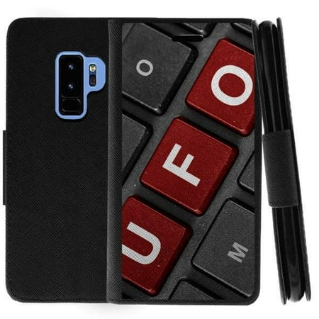 TurtleArmor Â® | For Samsung Galaxy S9+ (Plus) G965 [Wallet Case] Leather Cover with Flip Kickstand and Card Slots - UFO