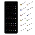 thumbnail image 2 of 60pcs Crystal Rhinestone Nose Ring Bone Stud Steel Gift Body Piercing T2R5, 2 of 6
