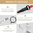 thumbnail image 4 of 4 Pieces Propane Push-Type Piezo Igniter Kit with Threaded Ceramic Electrode Ignition Plug Wire 30 cm for Gas Grill,4 x Piezo igniter kit,black & red, 4 of 7