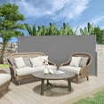 thumbnail image 2 of AECOJOY 118"x 63" Dark Gray Polyester Outdoor Panel Privacy Screen, 2 of 8