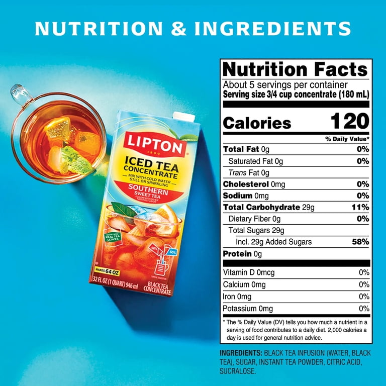 Lipton Southern Sweet Black Tea Concentrate, 32 fl oz photo 5