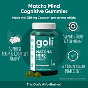 (2 pack) Goli Nutrition Matcha Mind Cognitive Gummies, 60 Count