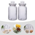 thumbnail image 6 of 2pcs Glass Sealing Jars Airtight Hinged Lids Pickles Cereals Dry Food Storage Transparent Jars Kitchen Canisters Capacity, 6 of 11