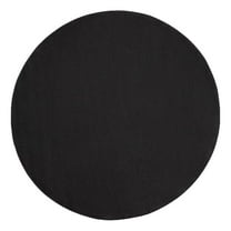 Pemberly Row 6' x Round Black Fabric Outdoor Area Rug (6' Round)