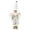 F, variant on Skiing Santa Figurine Santa Sleigh Figurine Christmas Tree Decoration Christmas Ornament Cute Miniature Santa Figurine for Winter Festival Red Printed Hat/ Silver Sled Model
