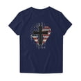thumbnail image 4 of SOOMLON Fourth of July Short Sleeve Blouses for Women Cross Print Usa Flag Shirts Crew Neck 4th of July Tops Short Sleeve Trendy T-Shirt Loose Fit Tee Blouse Outfits, 4 of 4