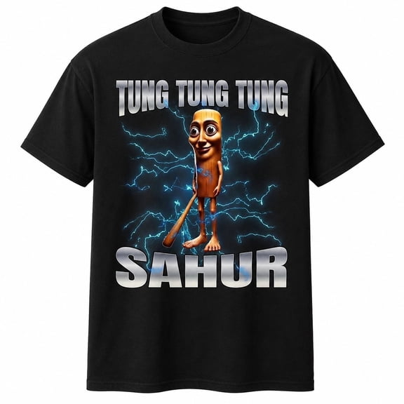 Tung Tung Tung Sahur Graphic T-Shirt, Unisex Classic Fit Cotton Tee