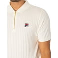 thumbnail image 4 of Fila Rufus Texture Stripe Polo Shirt, White, 4 of 5