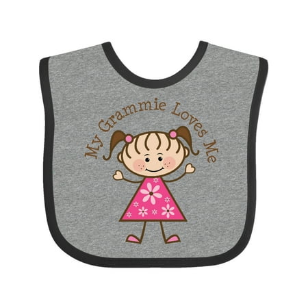 

Inktastic My Grammie Loves Me Gift Baby Girl Bib