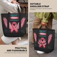 thumbnail image 6 of Insulated Cooler Bag, Ribbon With Angel Wings Large Freezer Cooler Tote Bags Insulated for Food, Insulated Grocery Shopping Bags with Zippered Top for Travel School Picnic, 6 of 8
