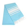 thumbnail image 1 of Design Imports CAMZ34124 Aqua Variagated Stripe Fouta Towel, 1 of 12