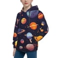 thumbnail image 2 of Sikiie Space Planet Youth Hoodie Sweatshirt Pullover Hooded Classic Casual Essentials Hoodiefor Boys Girls Kids -Small, 2 of 6
