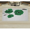 thumbnail image 1 of Floral Decorative Rug, Poppy Flowers Vivid Petals Buds Pastoral Purity Mother Earth Nature Design, Quality Carpet for Bedroom Dorm and Living Room, 6 Sizes, Fern Green, by Ambesonne, 1 of 1