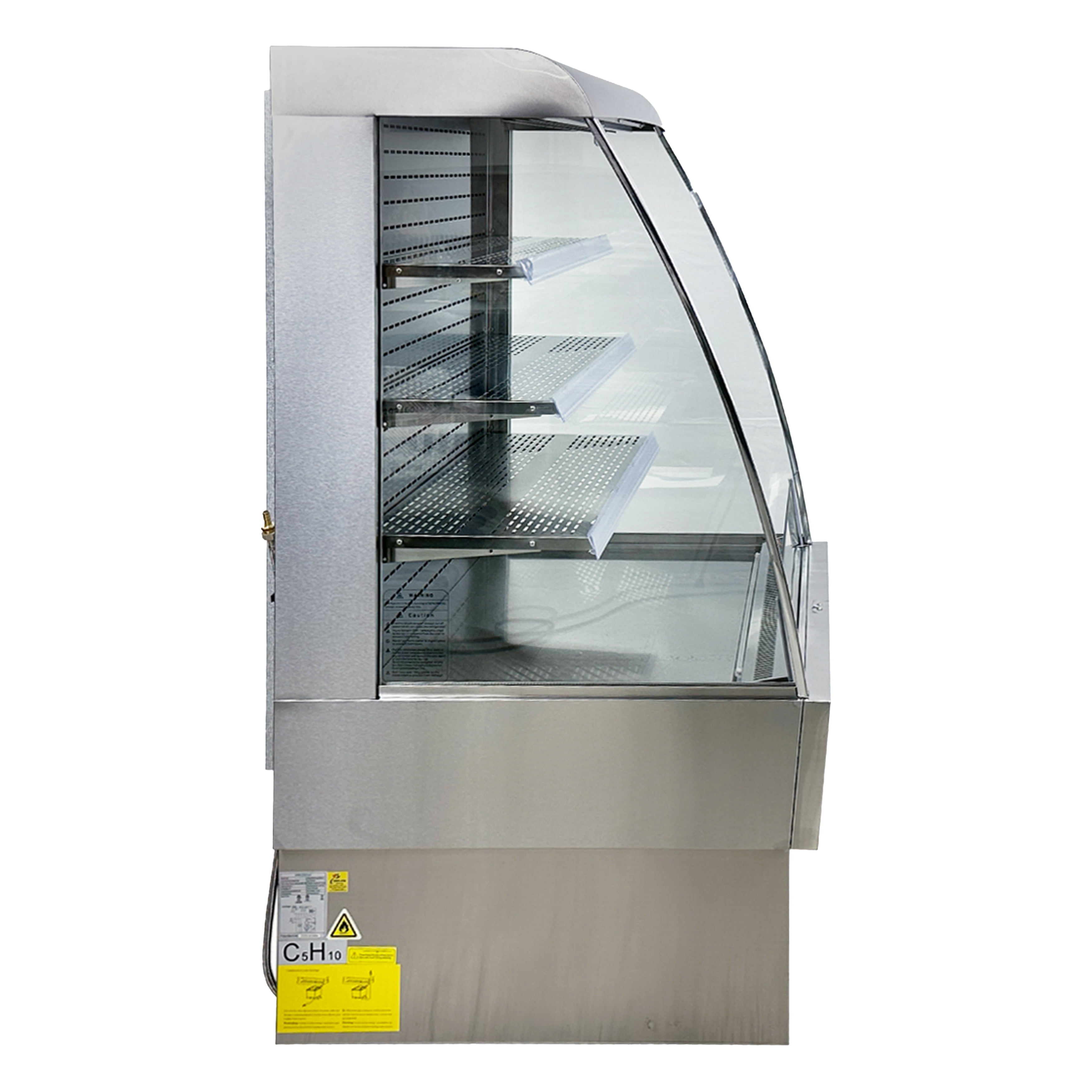 40 in. Open Air Merchandiser Commercial Grab Go Refrigerator in Stainless Steel 13.4 Cu.Ft. Auto Defrost 39.5''Wx35''Dx59.6''H