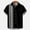 Black, variant on WXLWZYWL SummerPlus Size Shirts for Men Short Sleeve Button Up Casual Stylish Cuban Guayabera Shirt with Pocket Color Block Dressy Shirts