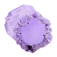 thumbnail image 4 of Paquete de 6 gorros de ducha de satén para mujer, forro de satén que reduce el encrespamiento, gorros grandes para proteger el cabello rizado., 4 of 5