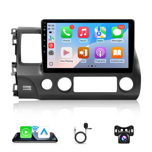 Estéreo de coche Leadfan Android 12 con CarPlay para Honda Civic 2006-2011