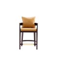 thumbnail image 1 of Manhattan Comfort Ritz 34 in. Camel and Dark Walnut Beech Wood Counter Height Bar Stool, 1 of 3