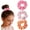 Orange, variant on 4 count  Hair Scrunchies No  Elastic Hair Ties Satin Ponytail Holders Soccer Baseball Basketball Softball Print  Day Cheerleading Accessories for Women