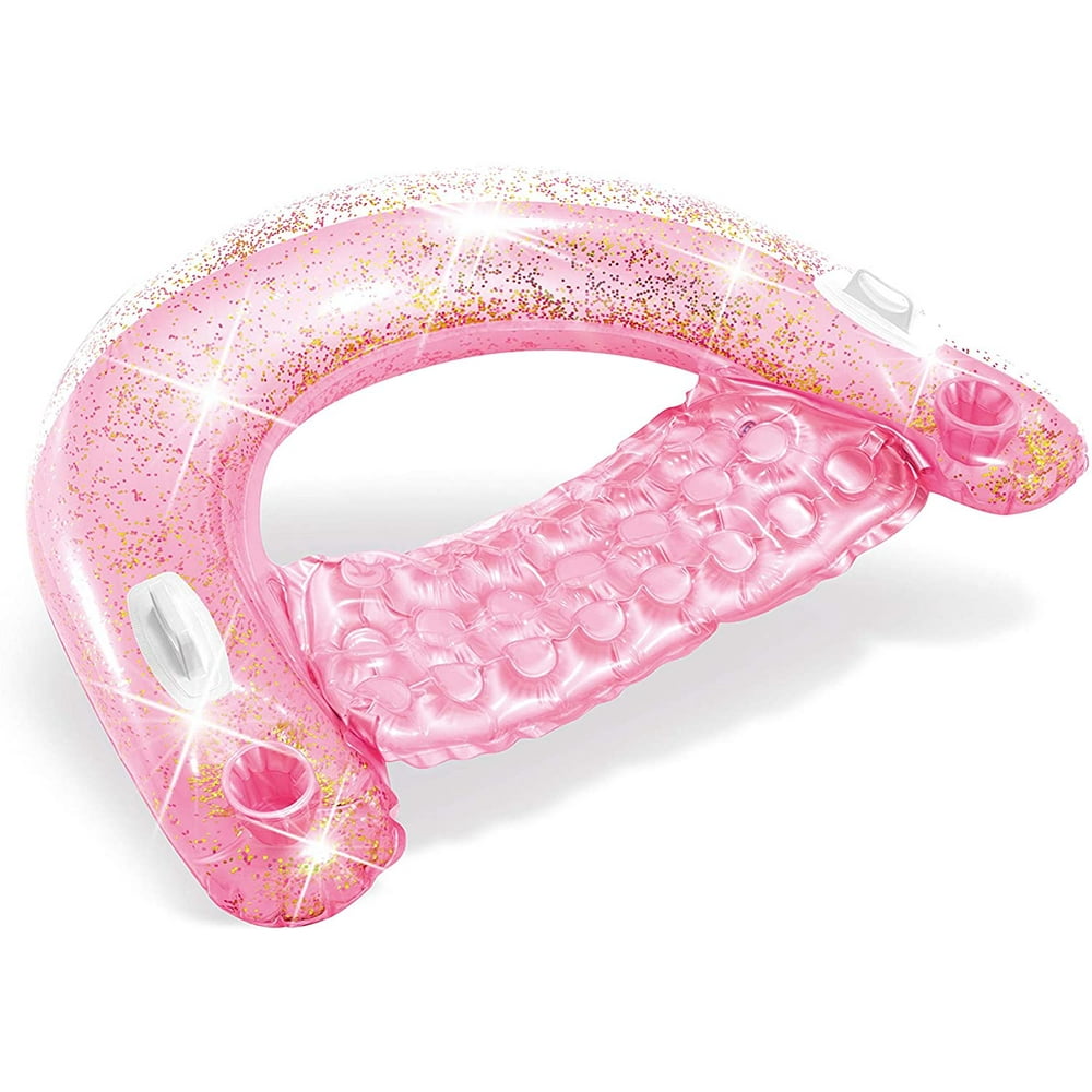 Intex Glitter Sit'N Float Inflatable Swimming Pool Raft Tube with Cup Holders - Walmart.com