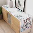 thumbnail image 4 of Bunny Easter Table Runner - 108 Inch Long, Kitchen Dining Table Runner Dresser Scarves, Eucalyptus Leaves Spring Floral Eggs Weeping Farmhouse Decor for Coffee Tables Wedding Party Banquet, 4 of 8