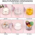 thumbnail image 6 of 4 count Glass  Jars with White , 1 OZ Travel Container Round Glass Jars with Inner Liners & 2 count Spatulas, Makeup Sample Container Storage for DIY Making , Cream, Ointments, 6 of 6