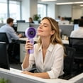 thumbnail image 6 of Foldable Handheld Fan Digital Display USB Rechargeable Neck Hanging Fan Strong Wind Cooling Fan, Foldable LED Display Portable Fan, For Travel Camping Office Commuting Outdoor Use, 6 of 6