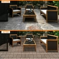 thumbnail image 5 of Segmart Deck Tiles, 12"x12" (10 Pack) Patio Pavers Solid Wood Outdoor Flooring Interlocking Patio Tiles, Checker Pattern Decking, Waterproof Balcony Flooring, Natural Color, SS2010, 5 of 11