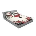 thumbnail image 2 of Ambesonne Ethnic Fitted Sheet & Pillow Sham Set, Ornate Folkloric Graphic, King, Beige Black Red, 2 of 2
