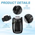 thumbnail image 3 of Water Bottle Holder with Shoulder Strap, Mesh Water Bottle Sleeve Bag, Crossbody Bottles Carrier Sling Pouch for Hiking Gym Camping Walking Travel, Black, 3 of 7