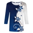 thumbnail image 4 of Fiudx Ofertas de La Semana Blusa Holgada con Estampado de Pascua y Cuello Redondo Retro de Manga Tres Cuartos a La Moda para Mujer, 4 of 4
