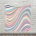 thumbnail image 4 of YFYANG Abstract Color Lines Tapestry, Bedroom Dormitory Living Room Decoration Tapestrys Wall Hanging , 59 x 59 in, 4 of 9